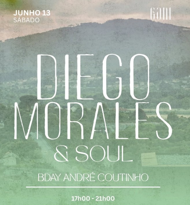 Cartaz Diego Morales & Soul no Gani, sábado 13 de junho
